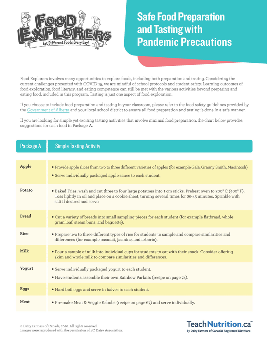 Safe Food Preparation and Tasting Support